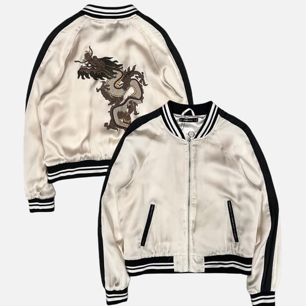 dragon printing sukajan jacket