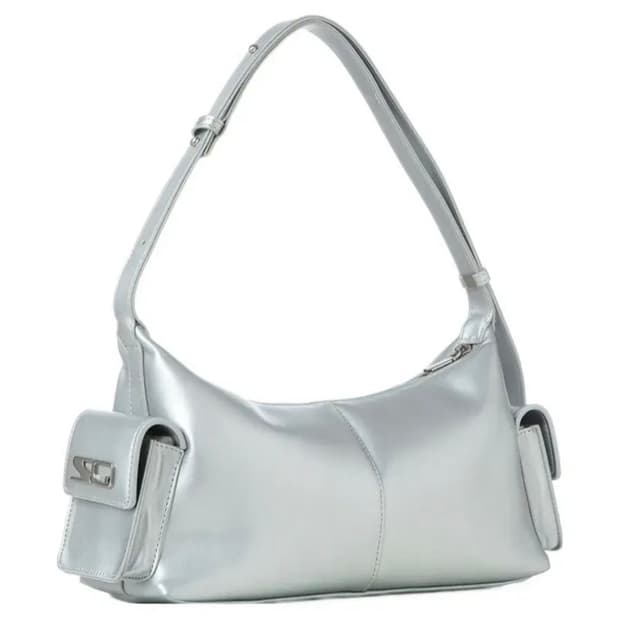 [새제품] 스퀘어라인 헤바 숄더백 크로스백 실버백