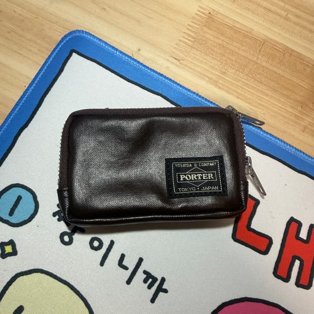 포터 지갑 브라운