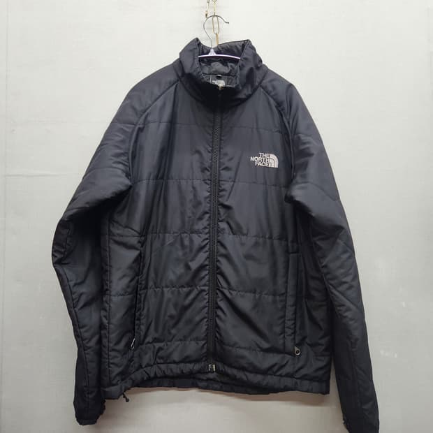 노스페이스 로고 경량 패딩 스트링 점퍼 L