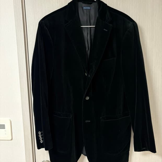 빈티지 폴로 랄프로렌  벨벳 자켓 블랙 L사이즈