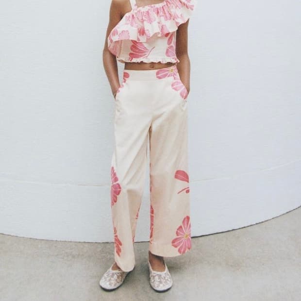 자수 발레리나 플랫슈즈