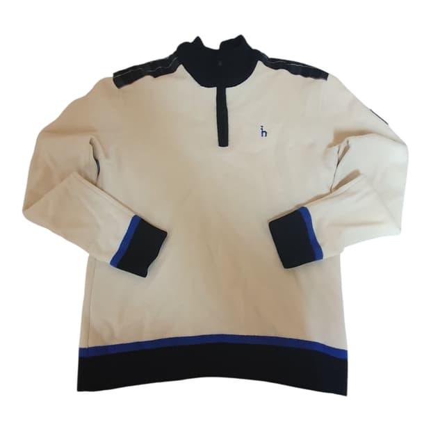 헤지스 골프 배색 반집업 맨투맨