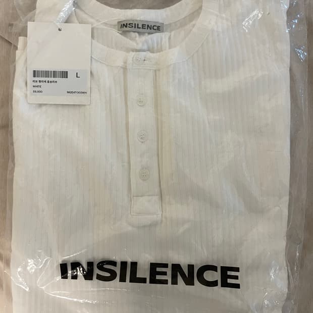 Inslience 리브 헨리넥 화이트L