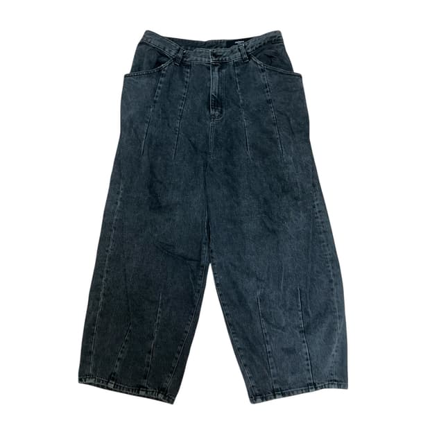 와이드 벌룬 데님 팬츠