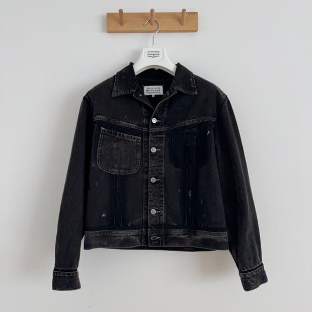 메종 마르지엘라 페인팅 데님 자켓