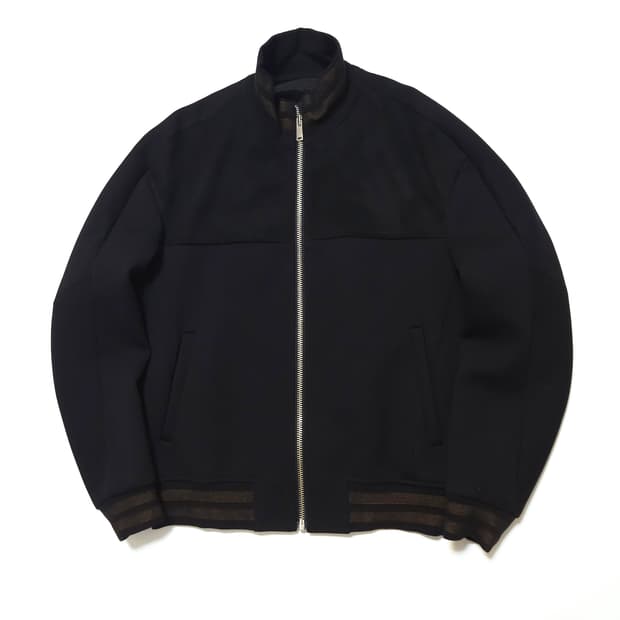 시스템 SYSTEM 울저지 블루종 집업 자켓 블랙