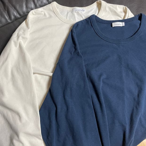 나나미카 롱슬리브 L 네이비 베이지