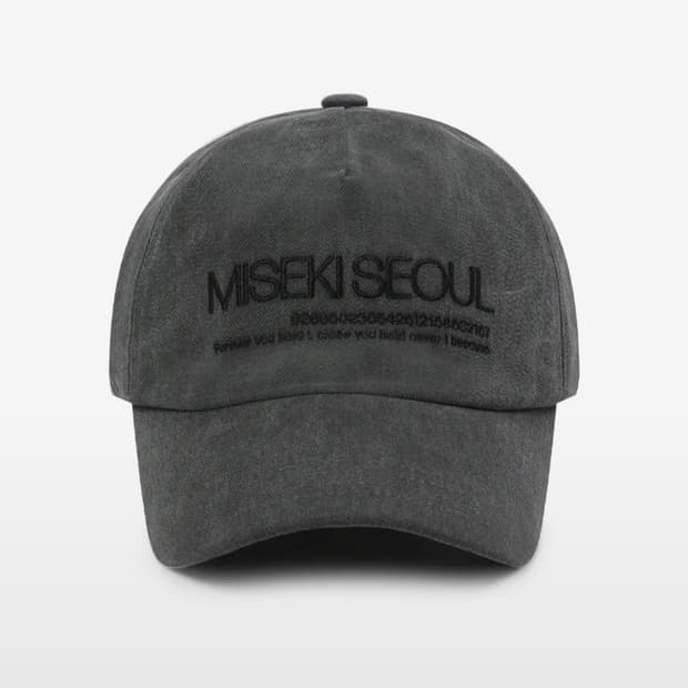 미세키서울 차콜 볼캡