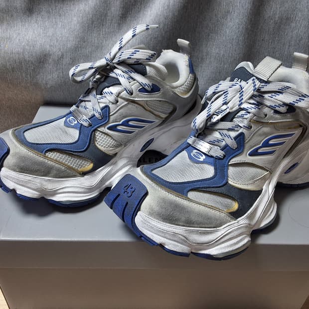 발렌시아가 카고스니커즈 블루 43