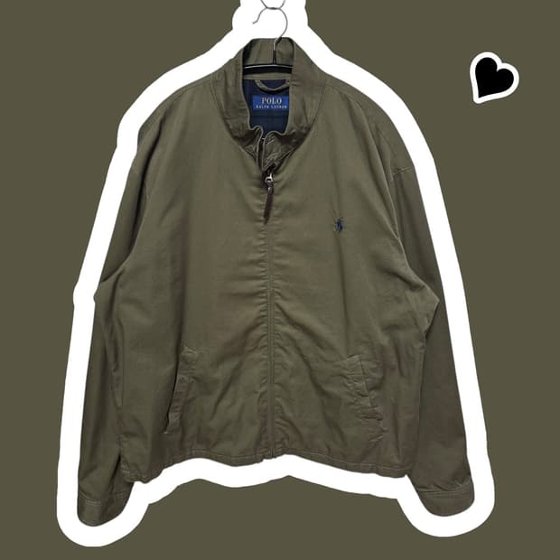 신형 QR라벨 폴로 랄플로렌 카키 바라쿠다 자켓