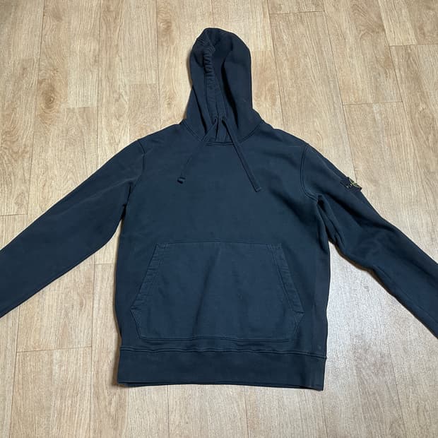 스톤아일랜드 스웨트셔츠 후드 블랙 XL