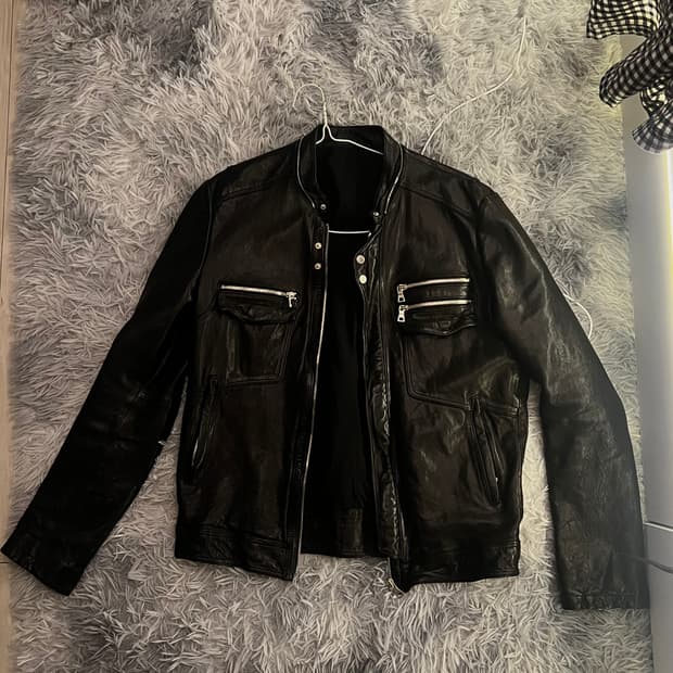 에디 슬리먼맛 레더 자켓