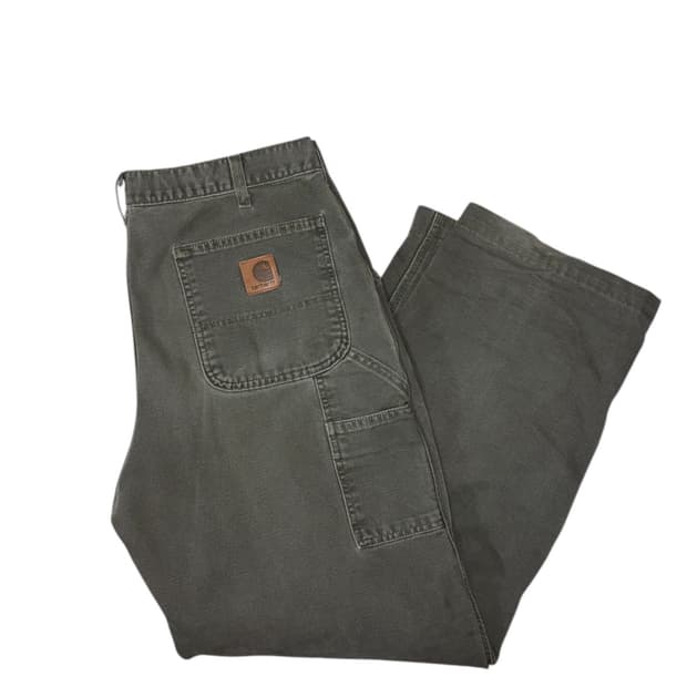 칼하트 b11 모스그린 싱글니 카펜터 워크 팬츠