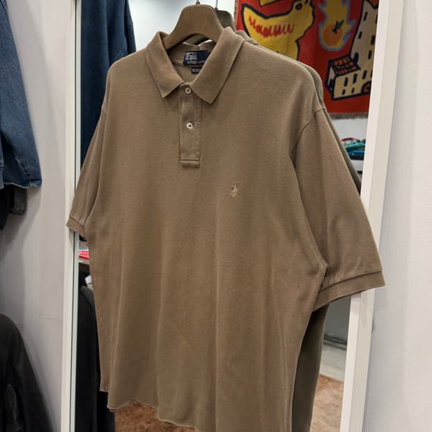 90s Polo RL 폴로 랄프로렌 컷오프 pk 반팔 티셔츠 Olive