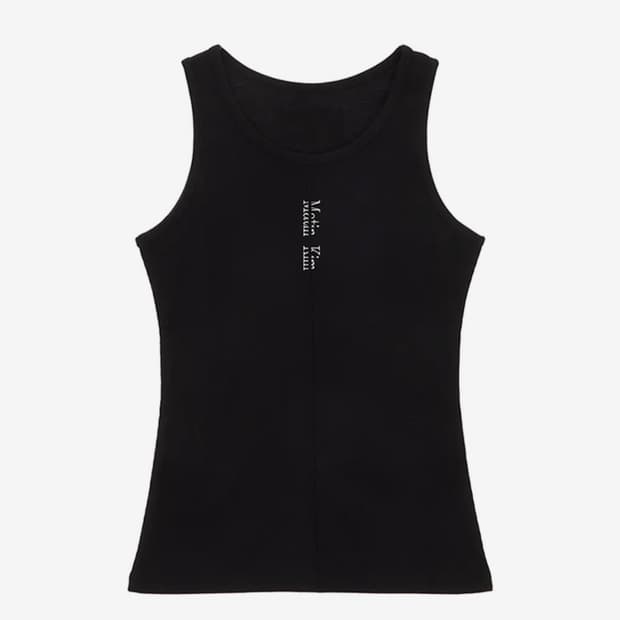 PINTUCK SLEEVELESS TOP IN BLACK