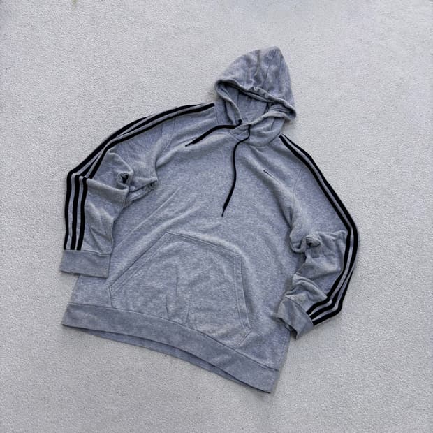 3XL 아디다스 남성 삼선 디자인 후드 티셔츠 0623E