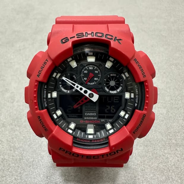 지샥 G-SHOCK 카시오 ga-100 빅페이스 레드 시계