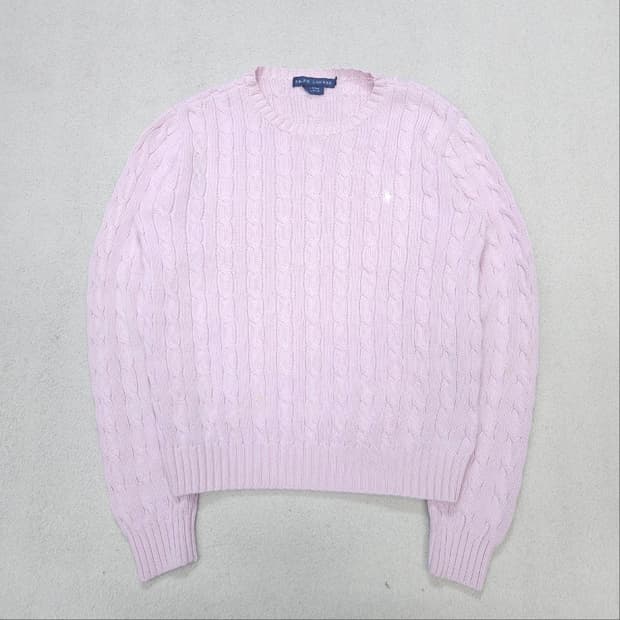 폴로 랄프 로렌 여성 케이블 니트 L