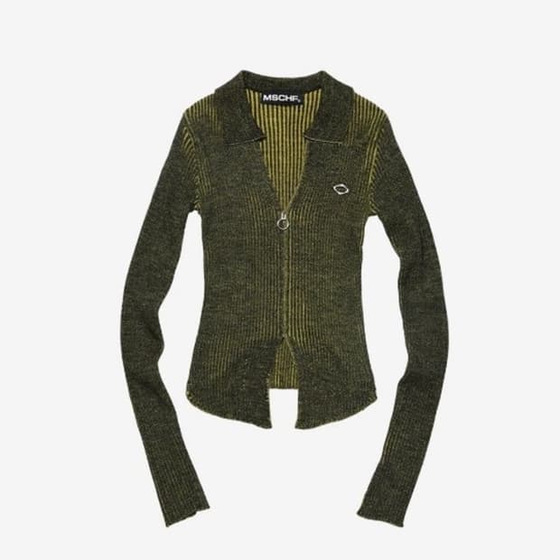 미스치프 니티드 롱 슬리브 셔츠 그린 S