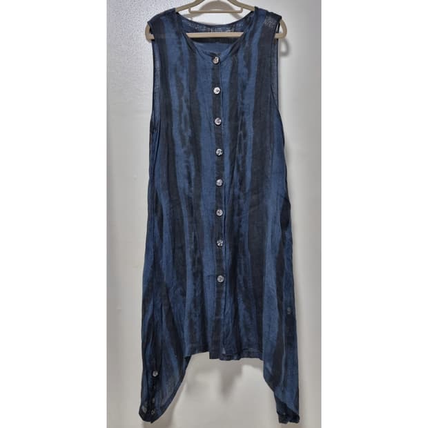 BRISA 마 민소매 모시 롱 가디건조끼