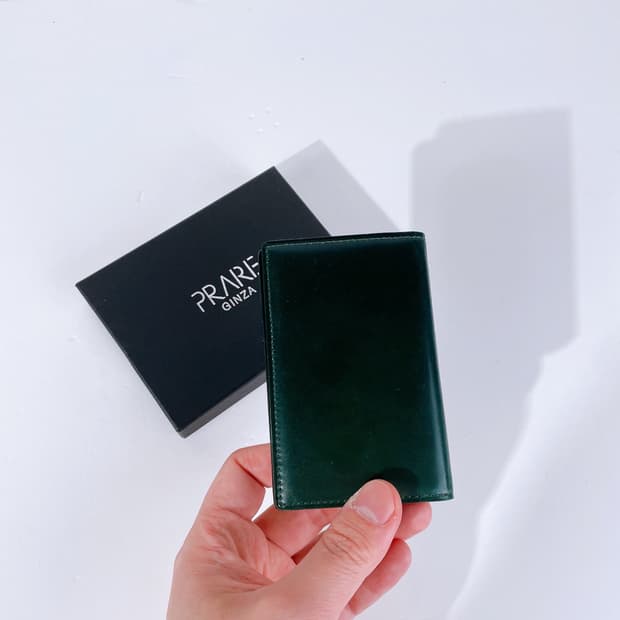 (정품/새상품) 프레리 긴자 남성 그린 코도반 카드지갑