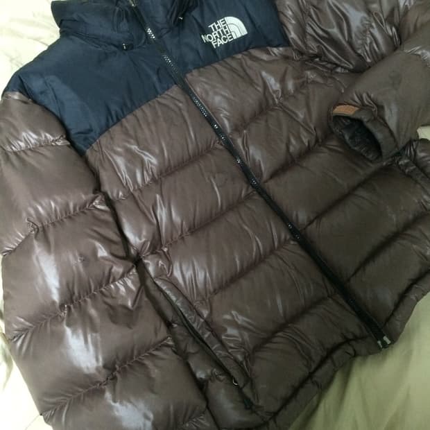 노스페이스 눕시 브라운 패딩(정품)