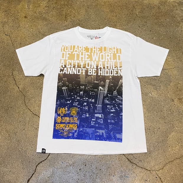 미국 빈티지 MECCA 뉴욕 프린팅 티셔츠 반필티