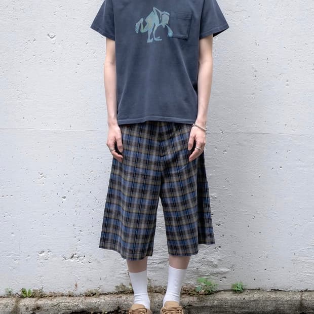 (새상품) [M] 26SS ERL Shorts Grey Check