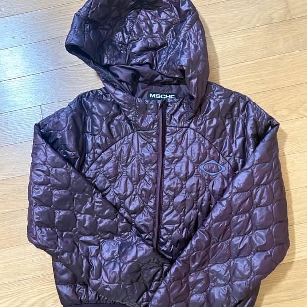 미스치프 롬버스 퀼티드 자켓 퍼플 패딩