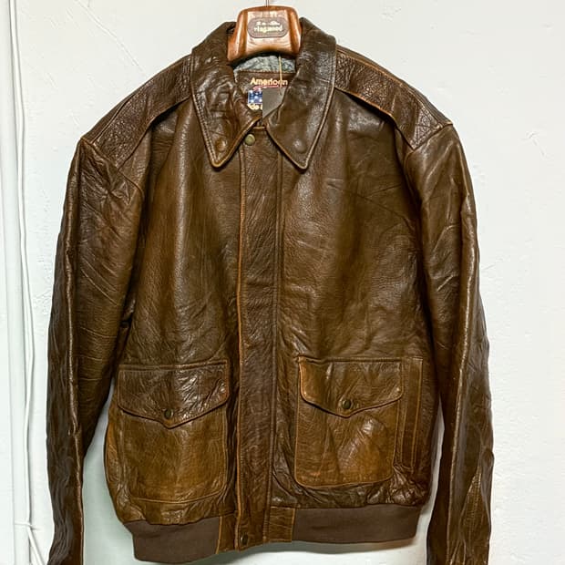 아메리칸 하이드& 레더 레더 봄버 자켓 XL