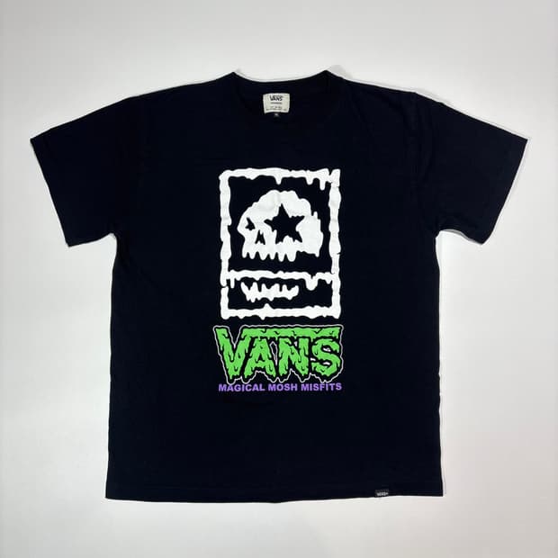 반스 블랙 그래픽 반팔 티셔츠