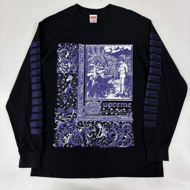 24ss 슈프림 블랙 세바스찬 롱슬리브