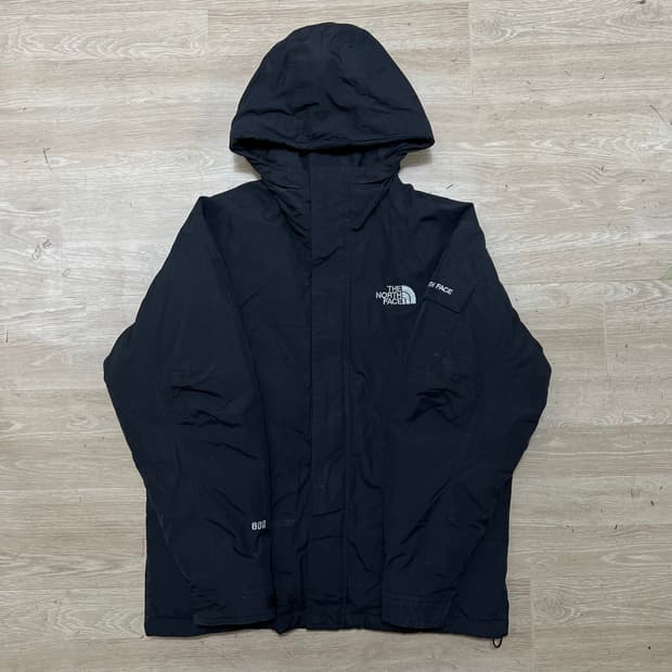 노스페이스 600 후드 패딩 점퍼 [블랙] S/90