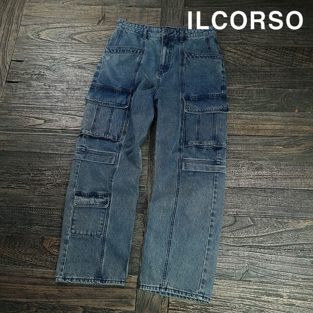 [일꼬르소] 23 F/W 멀티 포켓 유틸리티 카고 데님 팬츠 M20040