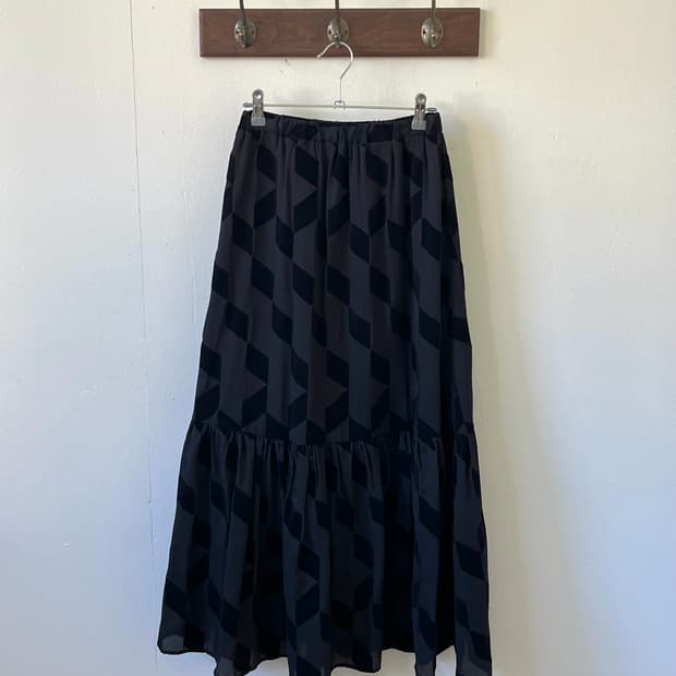 Japan vtg 아트 패치 롱 스커트