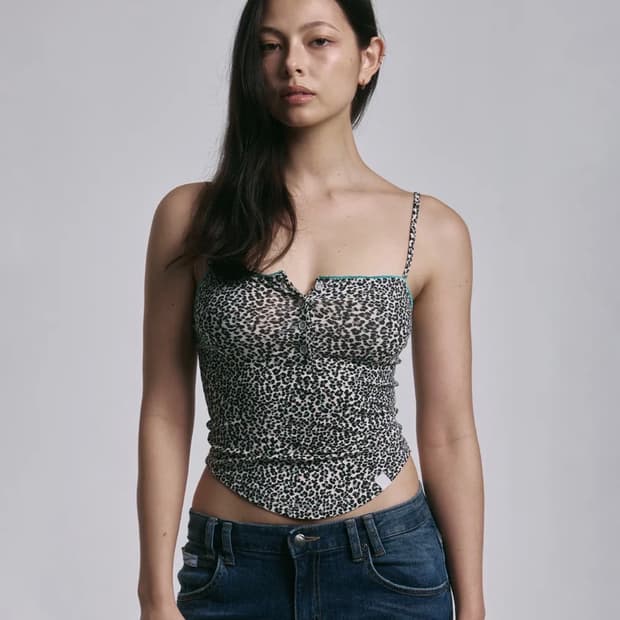 플노팔 리리 레오파드 나시 (블랙블루)