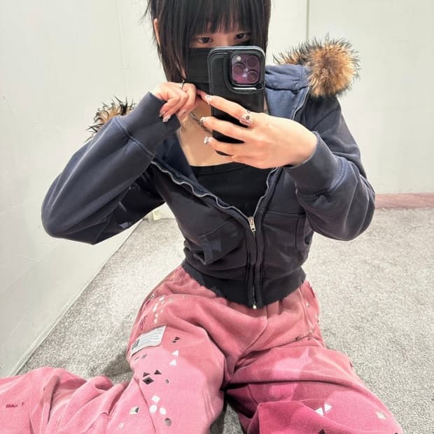 [38, 새상품] 미하라야스히로 스터드 스웻팬츠