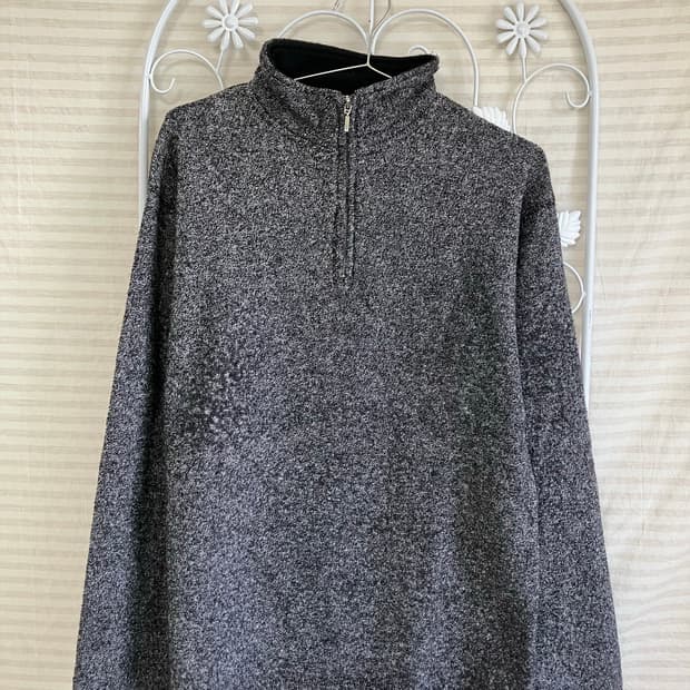 빈티지 차콜 후리스 집업 y2k 스트릿 갸루 펑키 일본빈티지508 