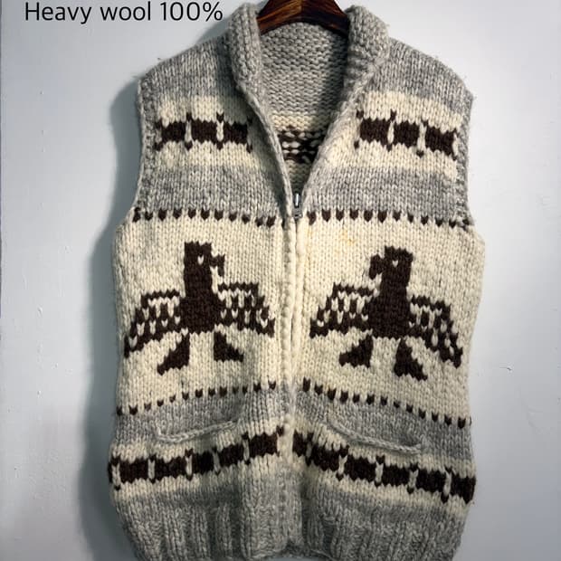 [M] 코위찬 썬더버드 헤비울 100% 베스트 집업 