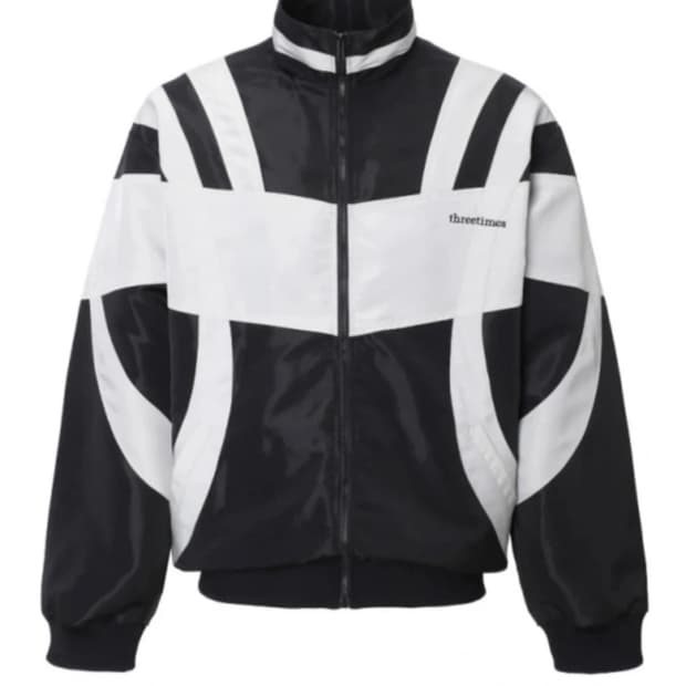 쓰리타임즈 오티스 윈드브레이커 블랙 S / 오버핏 바람막이 otis