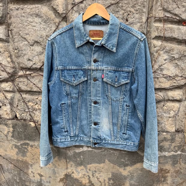 80s 리바이스 빈티지 3세대 워싱 데님 트러커 자켓 40