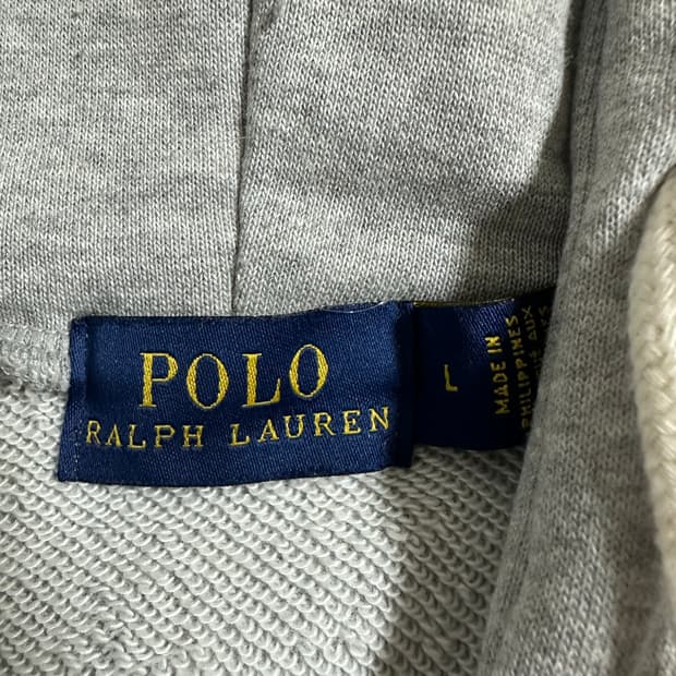 폴로 후드집업 그레이