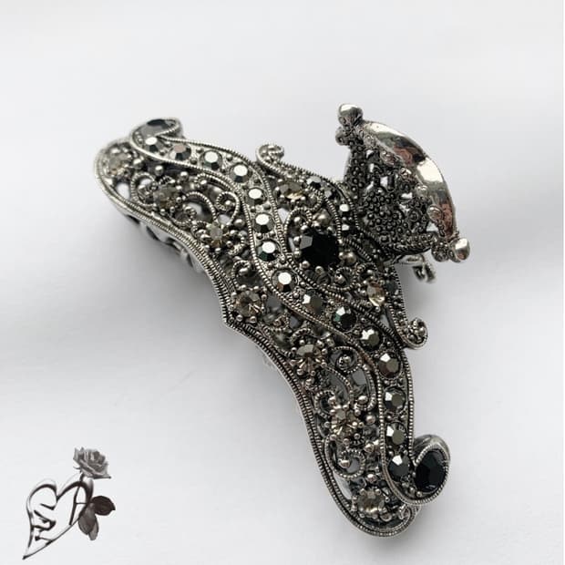 🌃도시의 밤을 닮은 집게핀 grayish hair clip