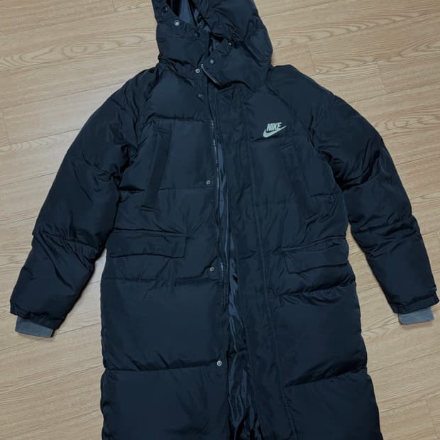 나이키 검정 롱패딩
