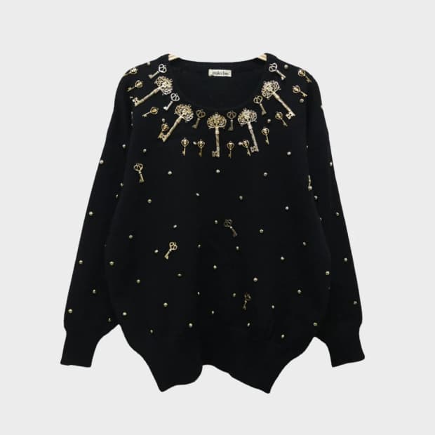 MAKO BIS 골드키  포인트 울 니트 60990