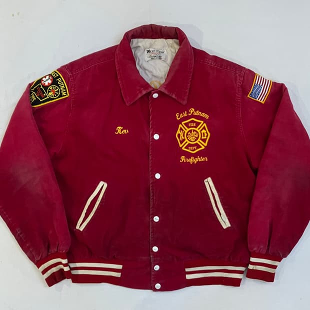 90s West Wind FFA 소방대 코듀로이 자켓