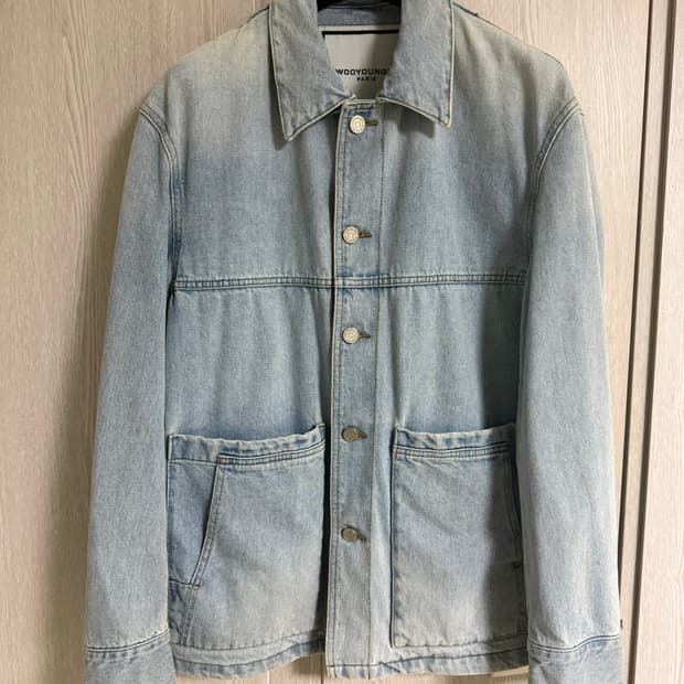 우영미 연청 데님 초어자켓 48사이즈