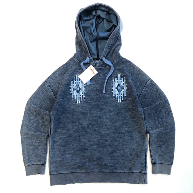 데니핏 나비호 패턴 후드티