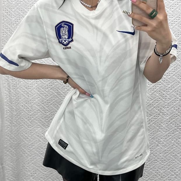 나이키 월드컵 국대 어웨이 백호 축구 유니폼 반팔티 100 C13025
